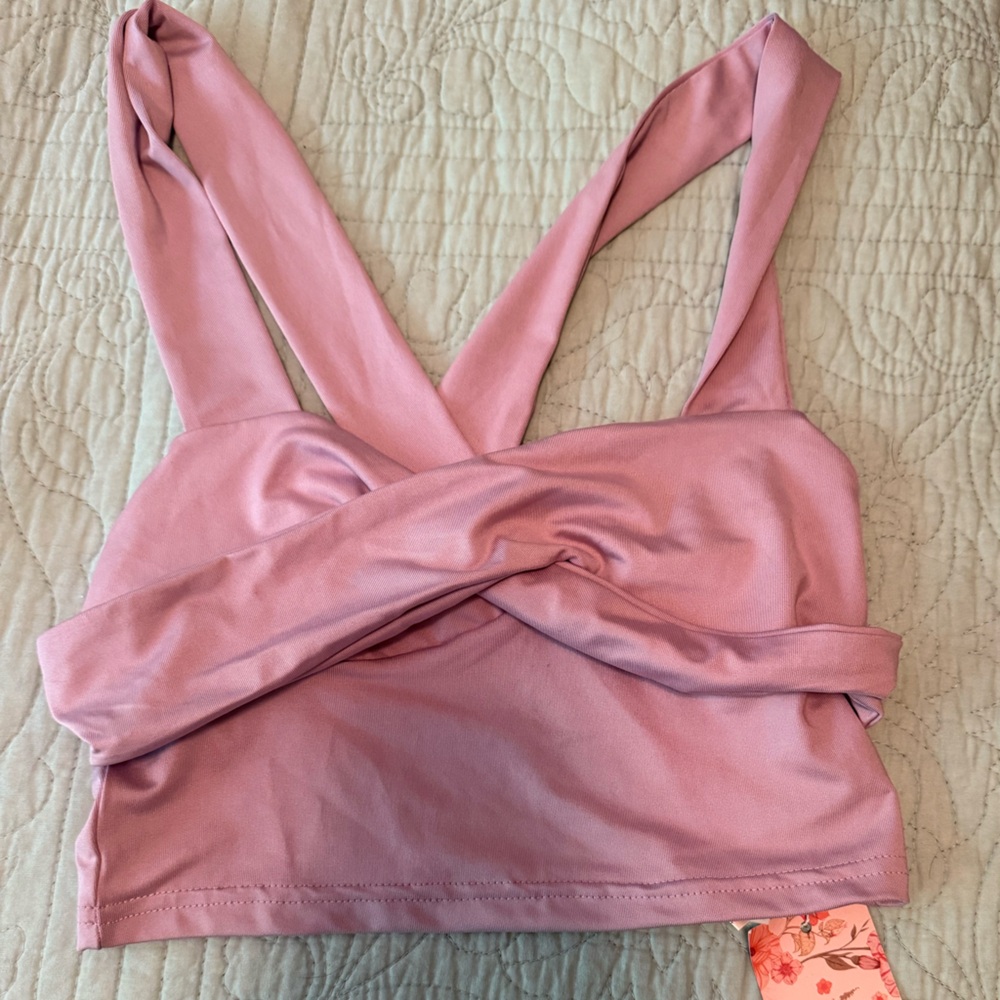 SHEIN Mod Purple Crop Top